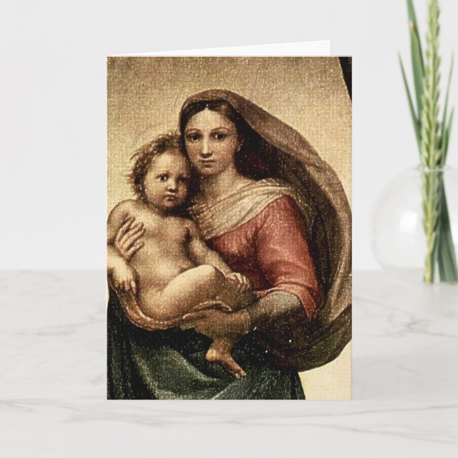 Carte Détail de Raphael "Sistine Madonna" (circa 1513) (Devant)