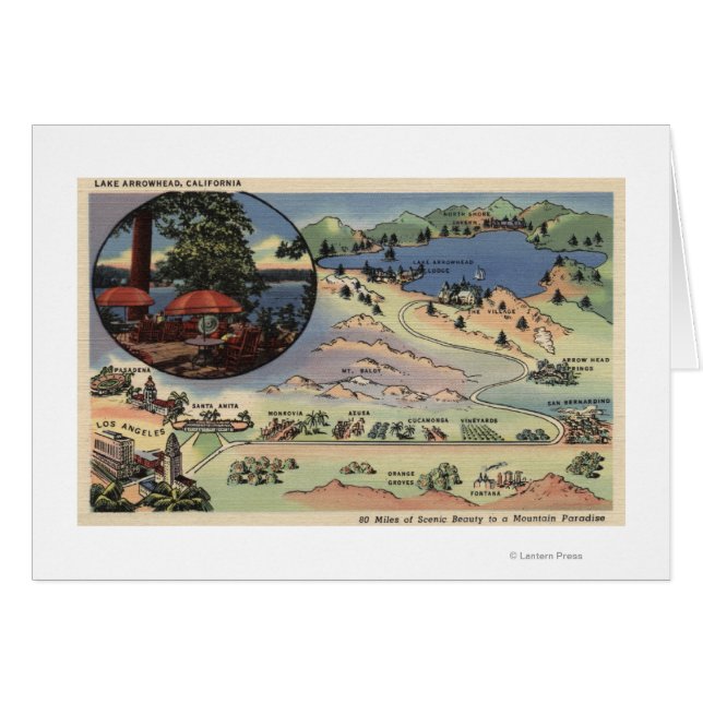 Carte détaillée de LA au lac (Devant horizontal)