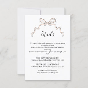 Carte Détails du Mariage de broussailles