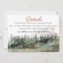 Carte Détails du Mariage Mountain View