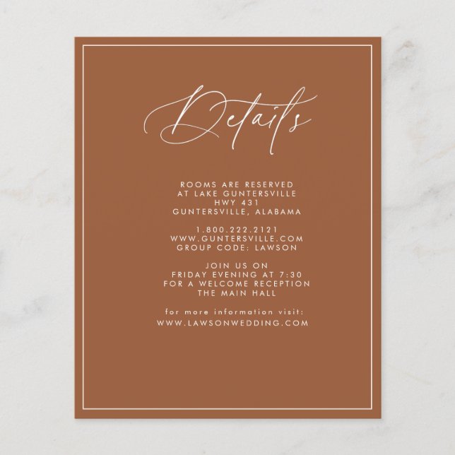 Carte Détails Terracotta (Devant)