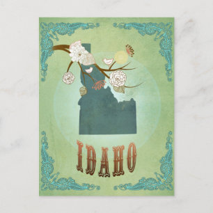 Carte d'État de l'Idaho - Vert