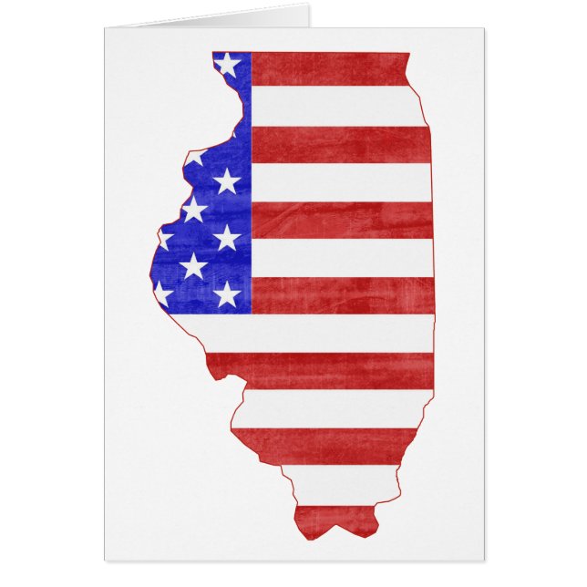 Carte d'état de silhouette de l'Illinois (Devant)