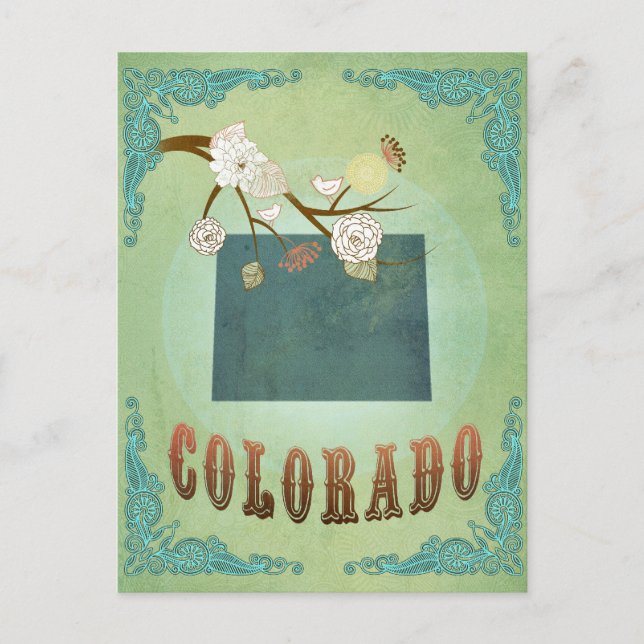 Carte d'état du Colorado - Vert (Devant)