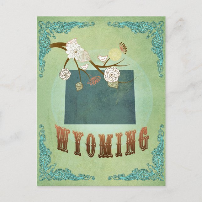 Carte d'État du Wyoming - Vert (Devant)