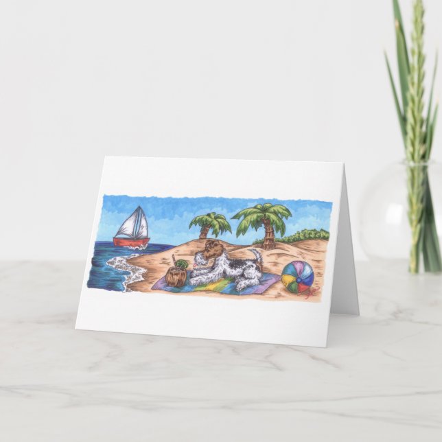 Carte d'été sans fin Fox Wire avec enveloppe blanc (Devant)