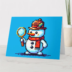 Carte Détective Bonhomme de Neige - Mystère drôle d'hive