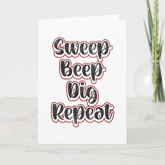 Carte Détectoriste Métal Détection Répétition Drôle Idée (Devant)