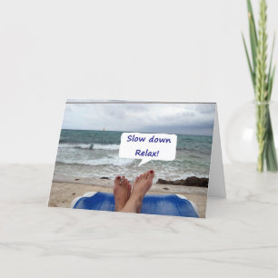 Carte DÉTENDEZ-VOUS LENTEMENT / PROFITEZ DE VOTRE 50e AN