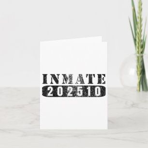 Carte Détenu 202510 Drôle Lazy Halloween Prisonnier Cost