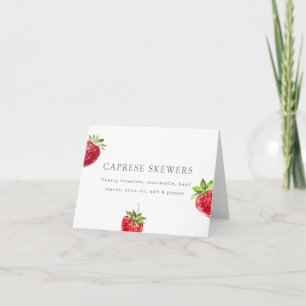 Carte d'étiquette de nourriture fraise en amour Be