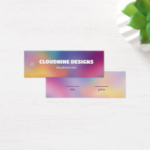 Carte d'étiquette de prix de vêtements Rainbow Blu