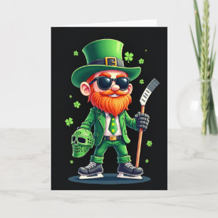 Carte d'étoile de hockey Lucky Leprechaun