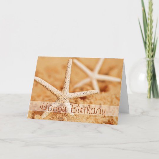 Carte D Etoiles De Mer De Joyeux Anniversaire Zazzle Ca