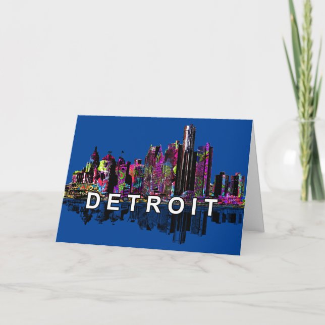 Carte Detroit, Michigan, graffiti (Devant)