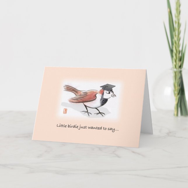 Carte d'études pour la petite Birdie (Devant)