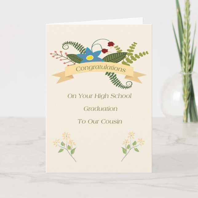 Carte d'études secondaires pour Cousin (Devant)