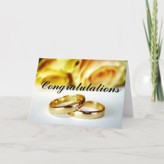 Carte Deux anneaux Mariages d'or
