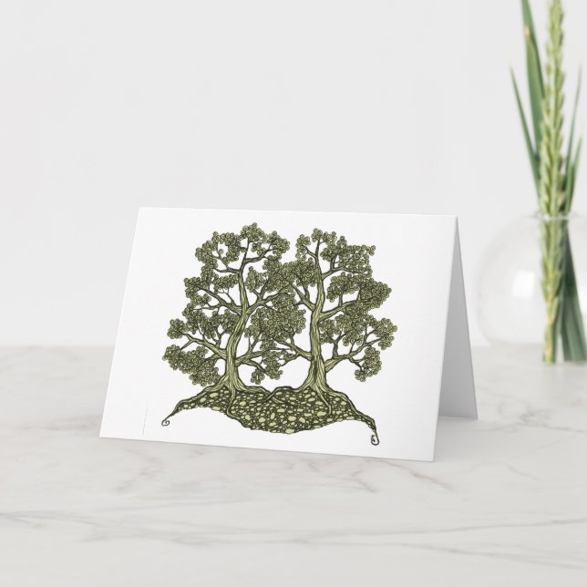 Carte Deux arbres entrelacés (Devant)