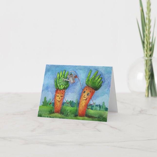 Carte "Deux carottes" (Devant)