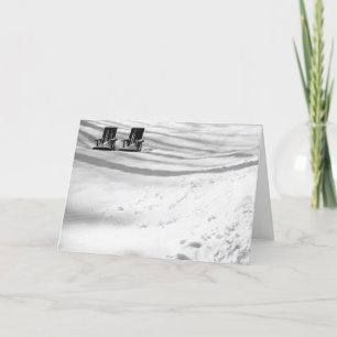 Carte Deux Chaises Ensevelies Dans La Neige