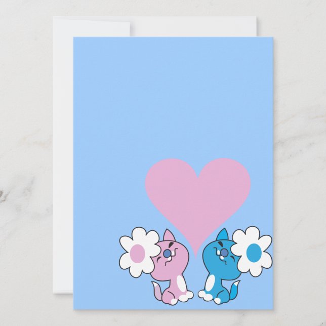 Carte Deux chatons amoureux (Devant)