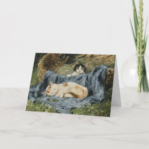 Carte Deux chatons   Julius Adam le Jeune