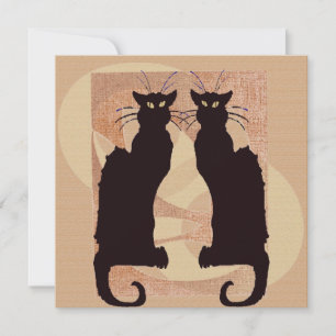 Carte Deux chats noirs