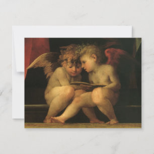 Carte Deux Cherubs Lecture par Rosso Fiorentino, Angels