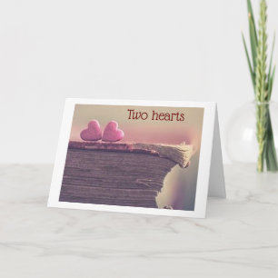 CARTE DEUX COEURS, LE VOTRE, LE MIEN **HEUREUX ANNIVERSA