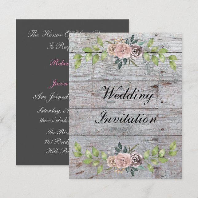 Carte Deux cœurs pour toujours - Un amour (Devant / Derrière)