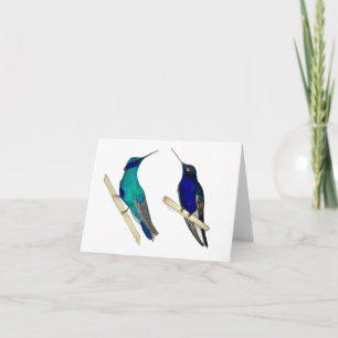 Carte Deux colibris