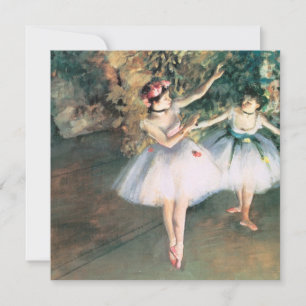 Carte Deux danseuses sur une scène par Edgar Degas, Art 