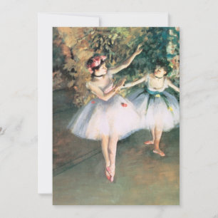 Carte Deux danseuses sur une scène par Edgar Degas, Art 