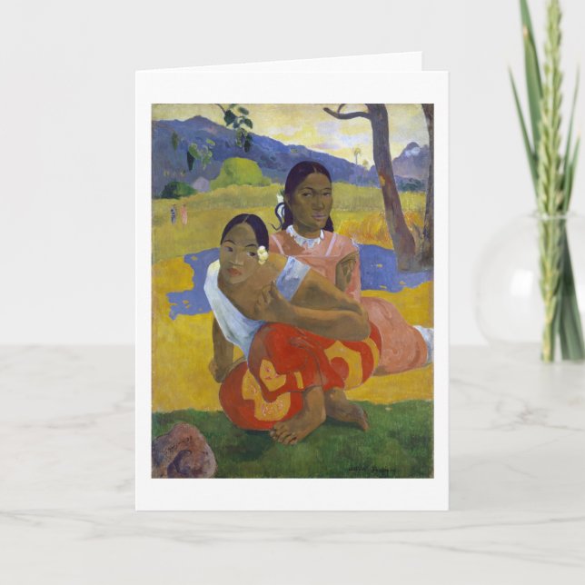Carte Deux femmes tahitiennes, Gauguin (Devant)