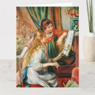 Carte Deux filles au piano par Renoir Big