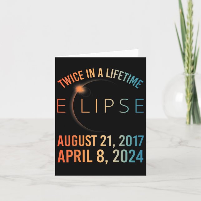 Carte Deux Fois Dans Une Éclipse Solaire À Vie 2024 Tota (Devant)