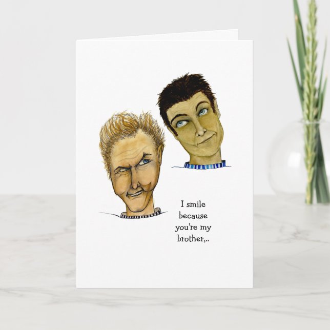 Carte Deux frères amusants (Devant)