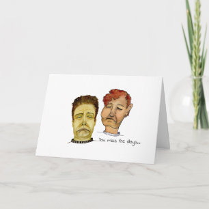 Carte Deux gars amusants qui n'ont pas les bons jours