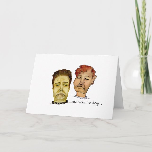 Carte Deux gars amusants qui n'ont pas les bons jours (Devant)