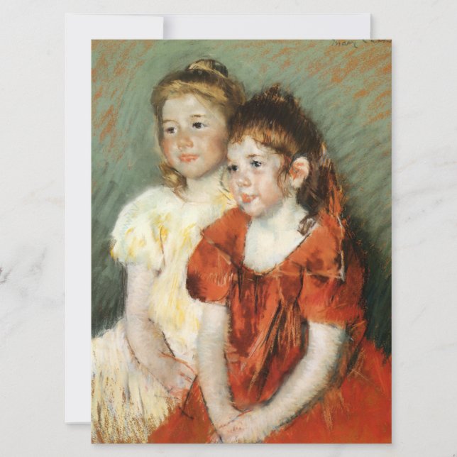 Carte Deux jeunes filles (par Mary Cassatt) (Devant)