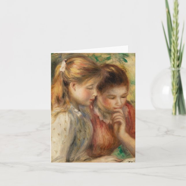 Carte Deux Lectures - Renoir Impressionniste Peinture (Devant)