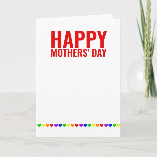 Carte Deux mamans Bonne fête des mères gay (Devant)