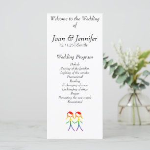 Carte Deux mariées Rainbow Love