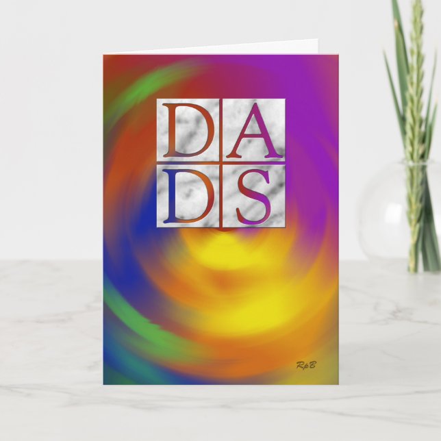 Carte Deux papas : Fête des pères (Devant)