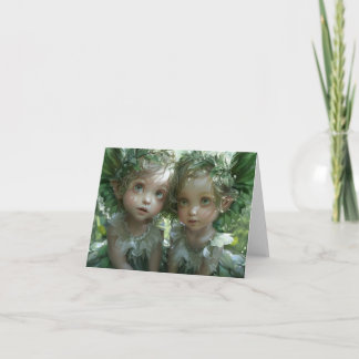 Carte Deux petits anges Art numérique