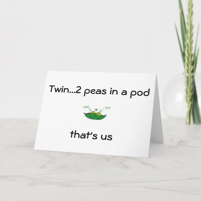 CARTE DEUX POIS DANS UN POD=VOTRE ANNIVERSAIRE (Devant)