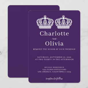 Carte Deux Reines Font Un Mariage Gay À Thème De Couronn