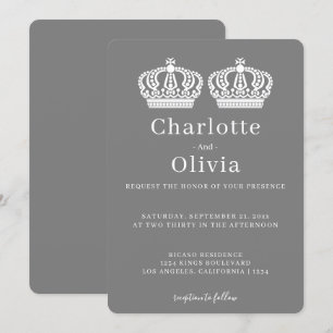 Carte Deux Reines Font Un Mariage Gay À Thème De Couronn