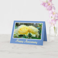 DEUX ROSES JAUNES/ANNIVERSAIRE HEUREUX/GRAND COUPL